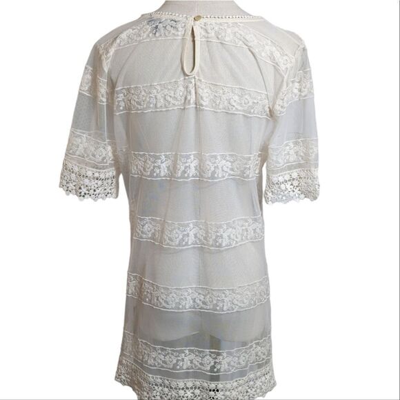 Valerie Bertinelli Vintage White Lace Top - Picture 4 of 6